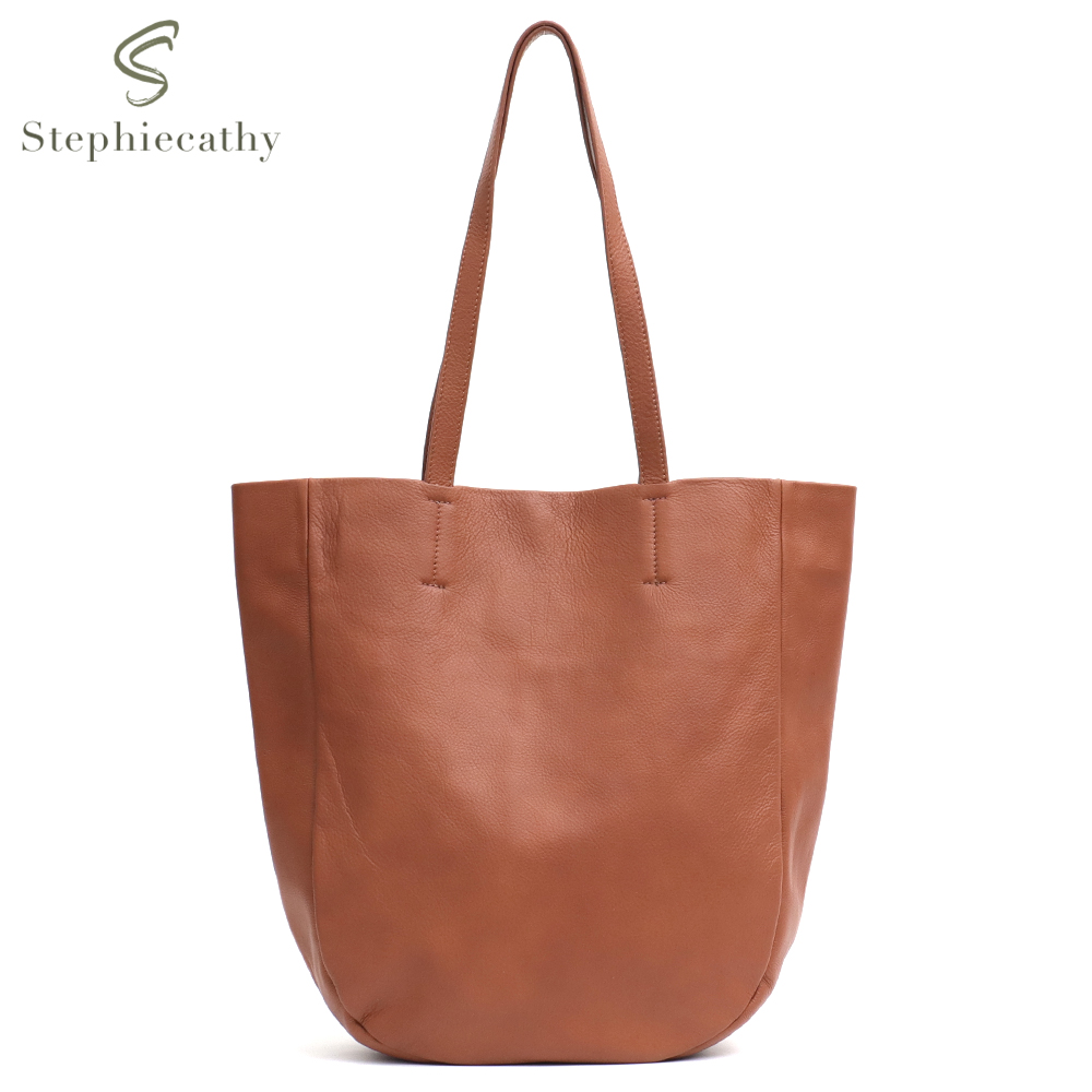 Luxury Tote Bags With Zipper - Tas Bahu Wanita Kulit Asli Italia