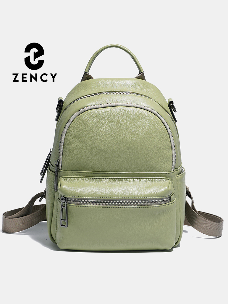 Genuine Leather Backpack - Zensi tas punggung kulit wanita, ransel