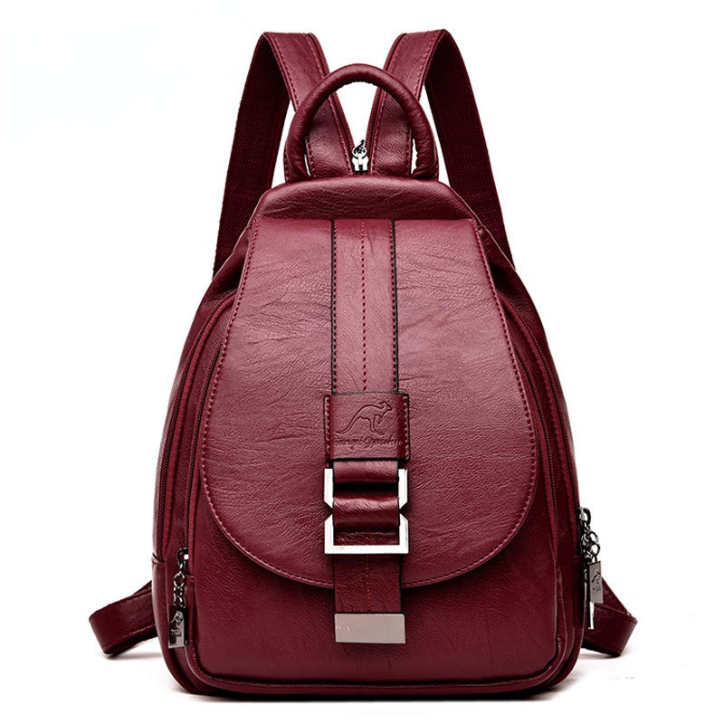 Genuine Leather Backpack - Ransel Desainer Wanita Ransel Kulit Tas