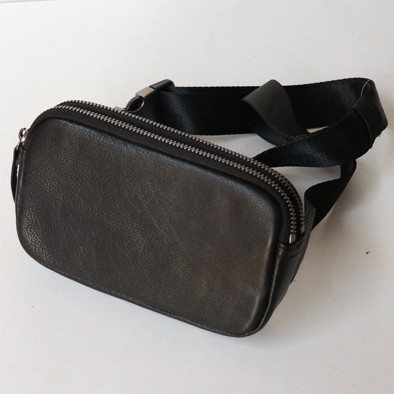 Genuine Leather Backpack - AETOO Tas Fanny Kecil Luar Ruangan
