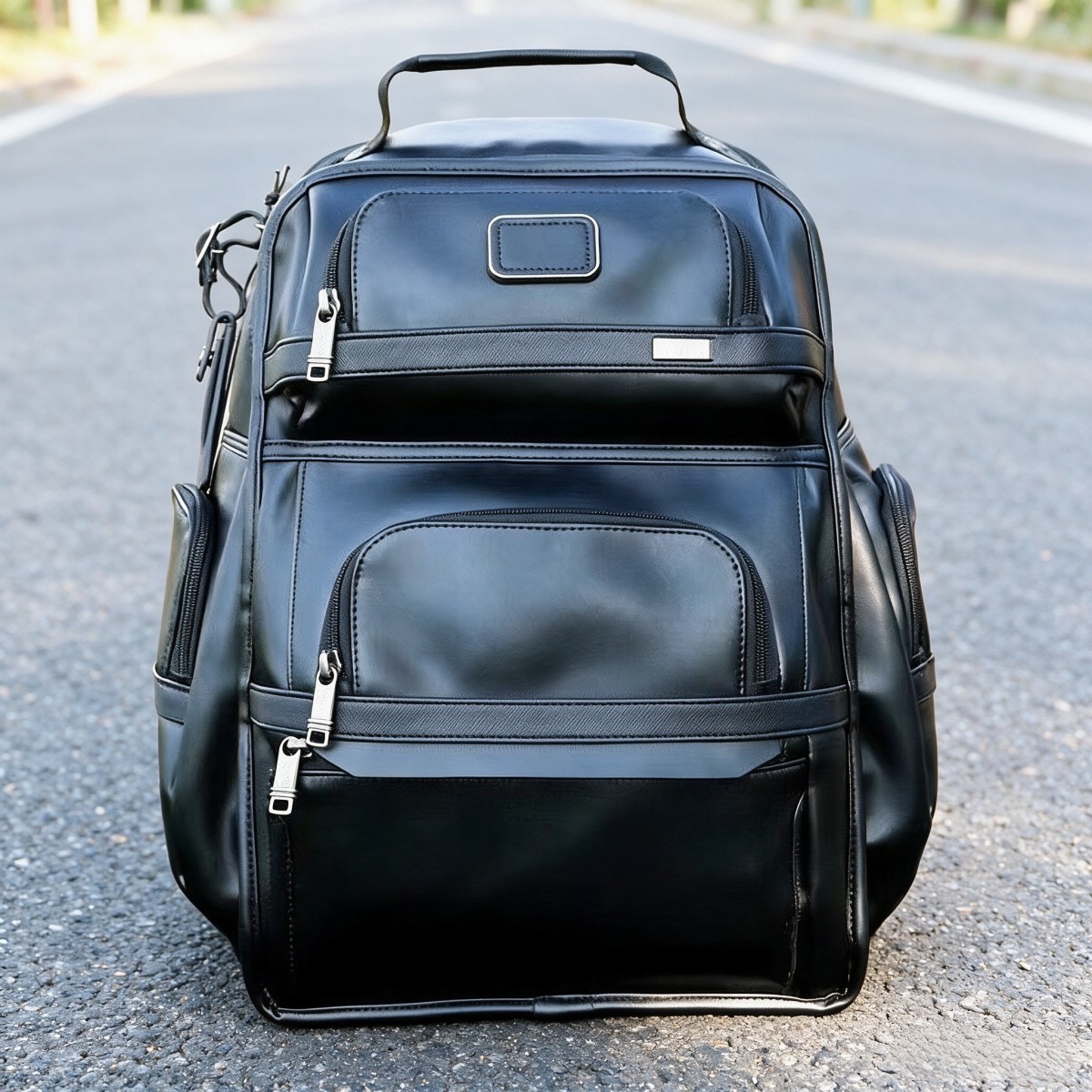 Genuine Leather Backpack - Tas Ransel Laptop Bisnis untuk Pria,