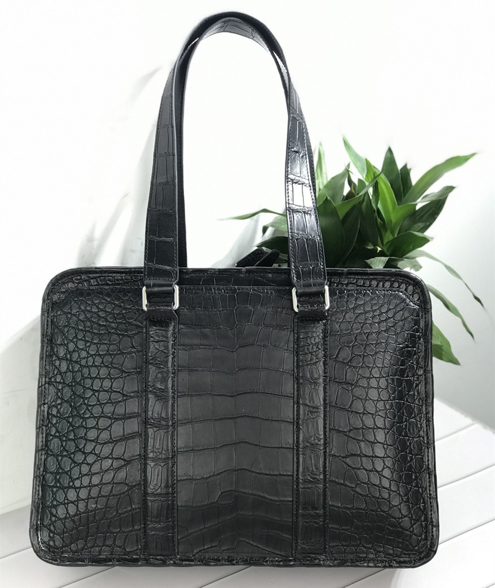 Luxury Tote Bags With Zipper - Tas Laptop Kulit Buaya Baru Tas