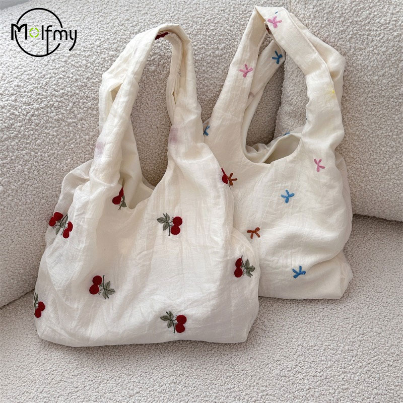 Luxury Tote Bags With Zipper - Tas Desainer Tas Tote Kanvas Bordir