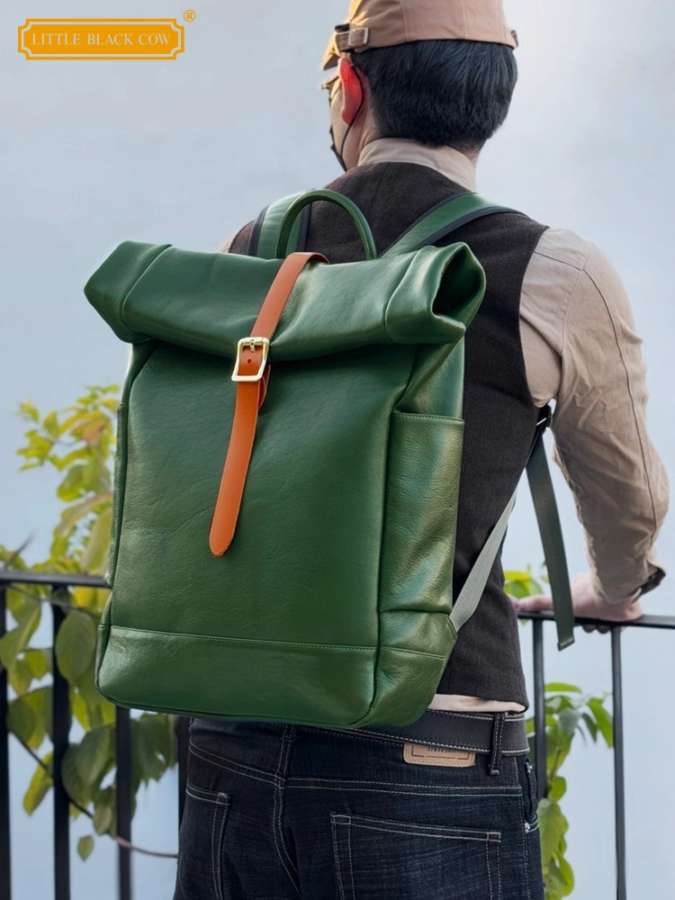 Ransel Kulit Asli Pria Kapasit - Genuine Leather Backpack ulasan dan harga