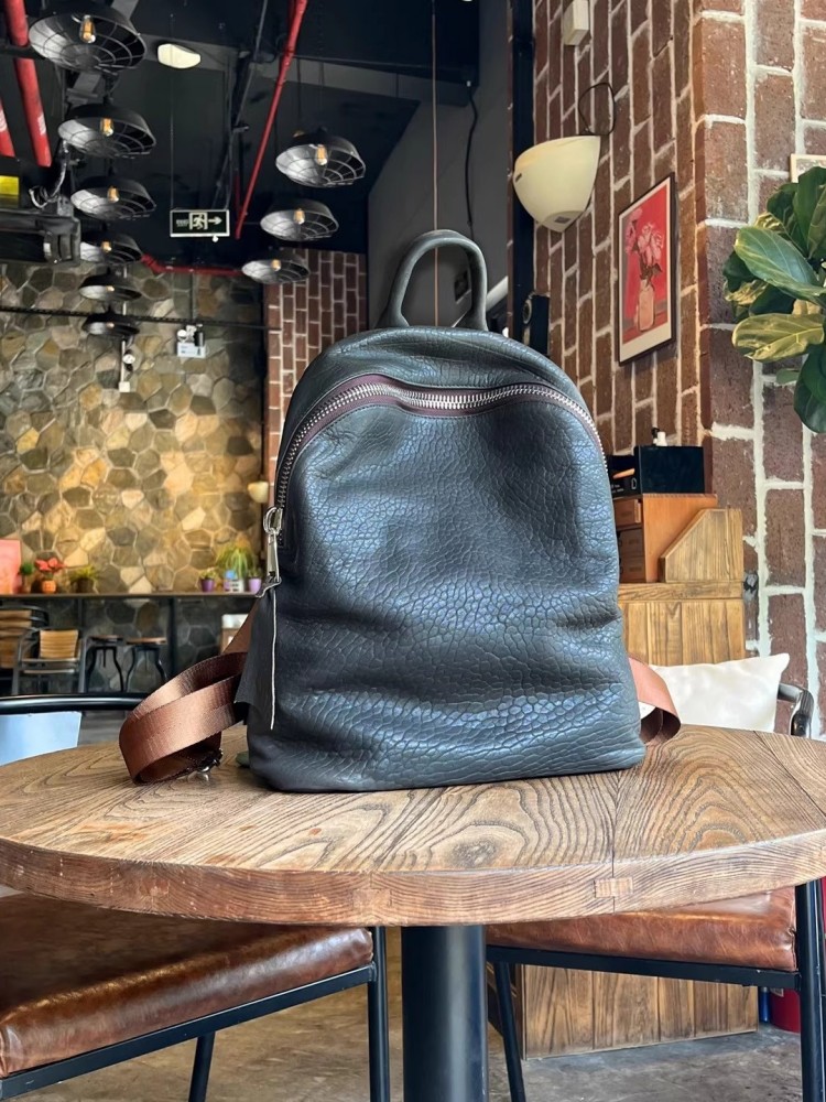 Ransel Kasual Kulit Domba Alam - Genuine Leather Backpack ulasan dan harga