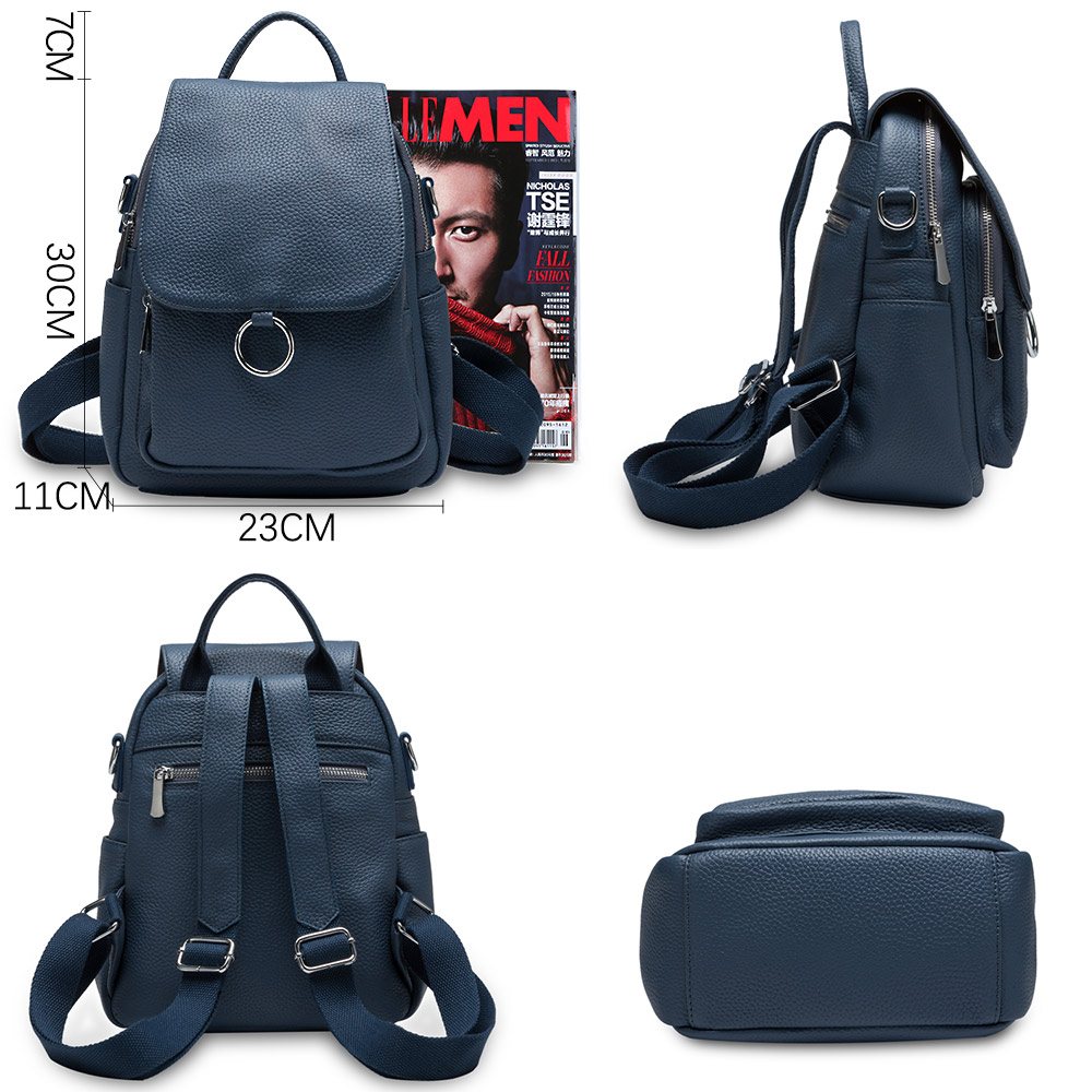 Zency Ransel Wanita Fashion Ba - Genuine Leather Backpack ulasan dan harga