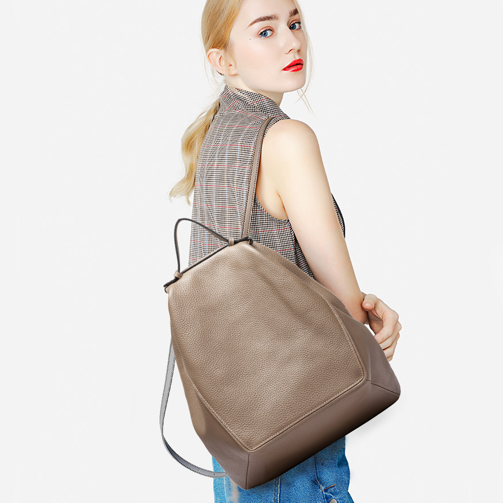Zency Ransel Anti Maling Kulit - Genuine Leather Backpack ulasan dan harga