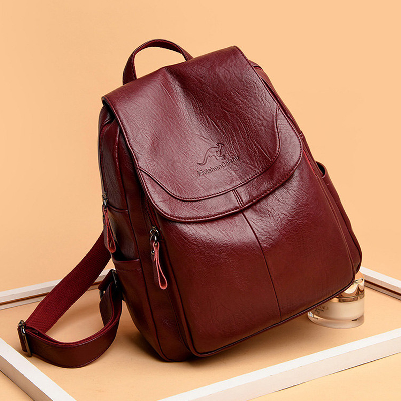Tas ransel kulit lembut wanita - Genuine Leather Backpack ulasan dan harga