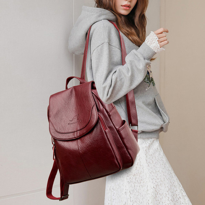 Tas ransel kulit lembut wanita - Genuine Leather Backpack ulasan dan harga