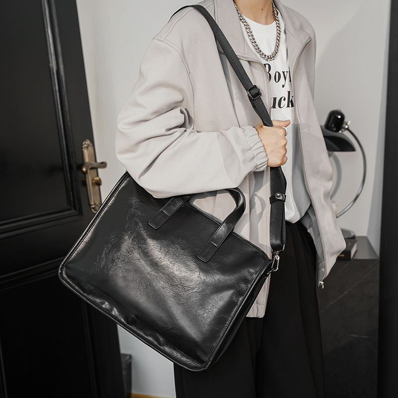 Tas Tangan Pria Bisnis Kasual  - Luxury Tote Bags With Zipper ulasan dan harga