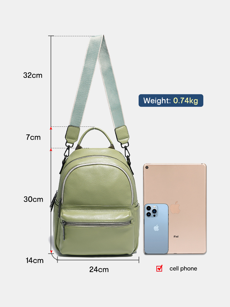 Zensi tas punggung kulit wanit - Genuine Leather Backpack ulasan dan harga