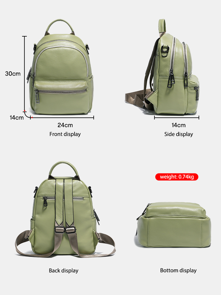 Zensi tas punggung kulit wanit - Genuine Leather Backpack ulasan dan harga
