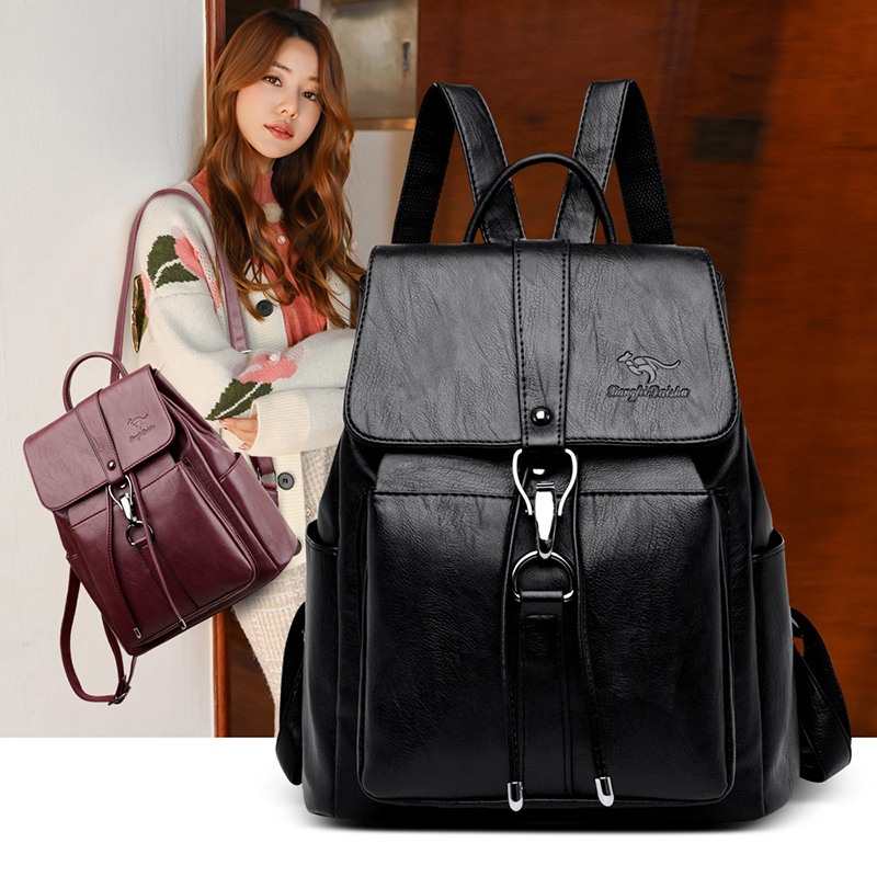 Anti Pencurian Ransel Wanita T - Genuine Leather Backpack ulasan dan harga