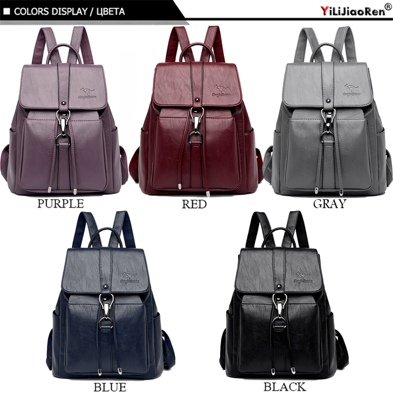 Anti Pencurian Ransel Wanita T - Genuine Leather Backpack ulasan dan harga