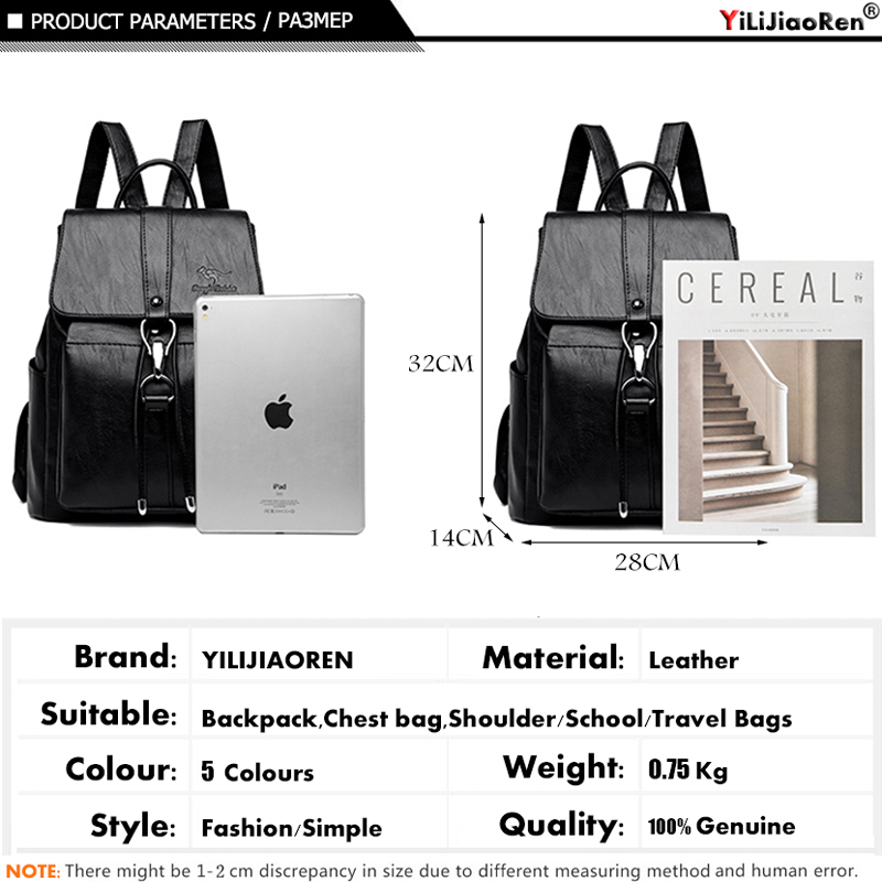 Anti Pencurian Ransel Wanita T - Genuine Leather Backpack ulasan dan harga