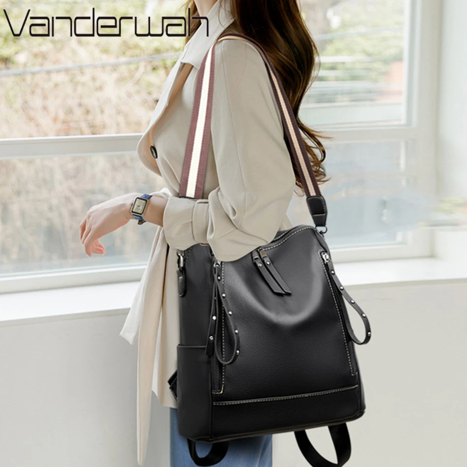 Merek Ransel Mewah Kulit Lembu - Genuine Leather Backpack ulasan dan harga