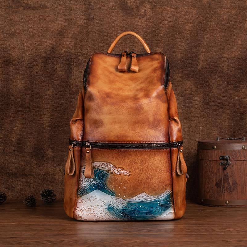 Ransel Wanita Kulit Lembut Asl - Genuine Leather Backpack ulasan dan harga