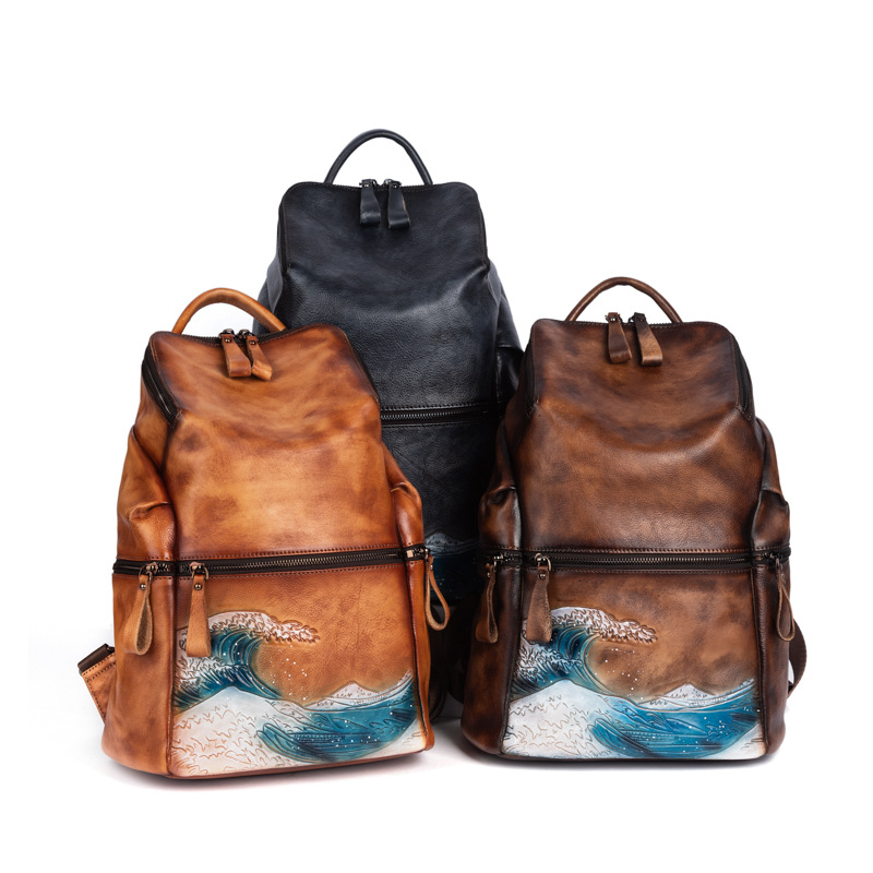 Ransel Wanita Kulit Lembut Asl - Genuine Leather Backpack ulasan dan harga