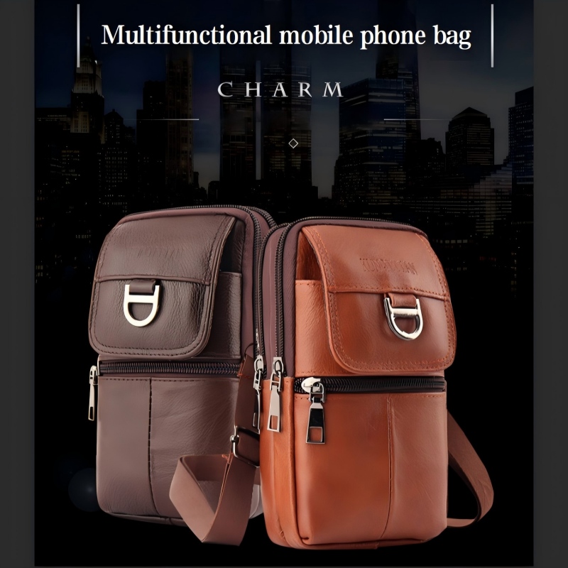 Tas Pinggang Kulit Pria - Tas  - Genuine Leather Backpack ulasan dan harga